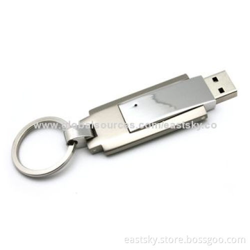Customized Twist Style Metal Pen Drive, 64MB to 32GB Memory Capacity